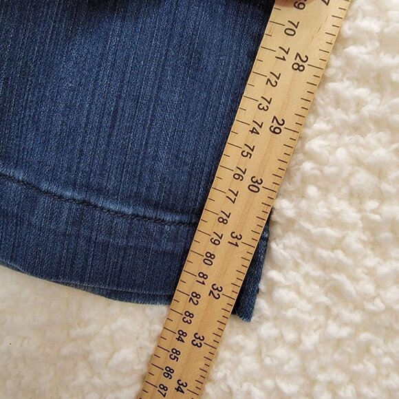 The Limited Jeans Straight Wide Leg Womens Size 8 Blue Dark 34X33 Relaxed Fit - Picture 10 of 11